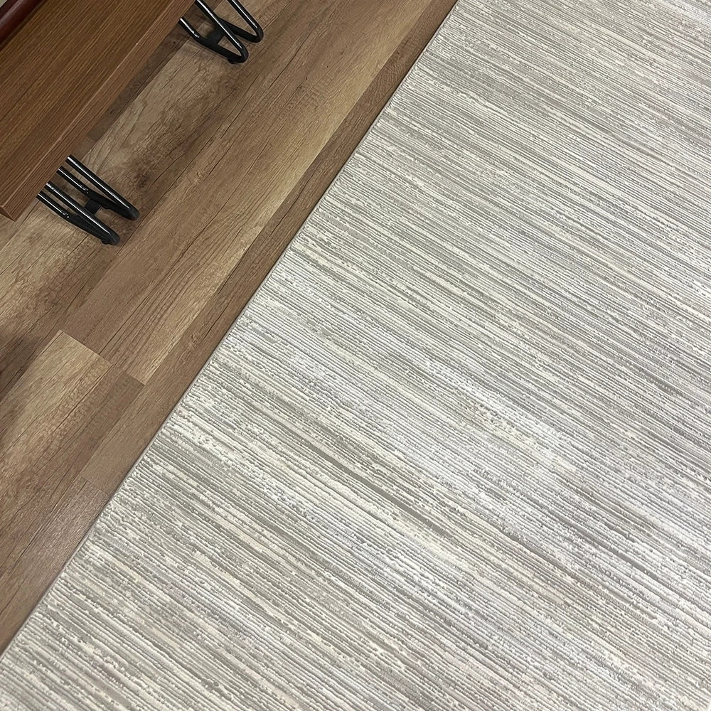 Nova 1123 Gri Yumuşak Dokulu, Modern Desenli Şık Makine Halısı