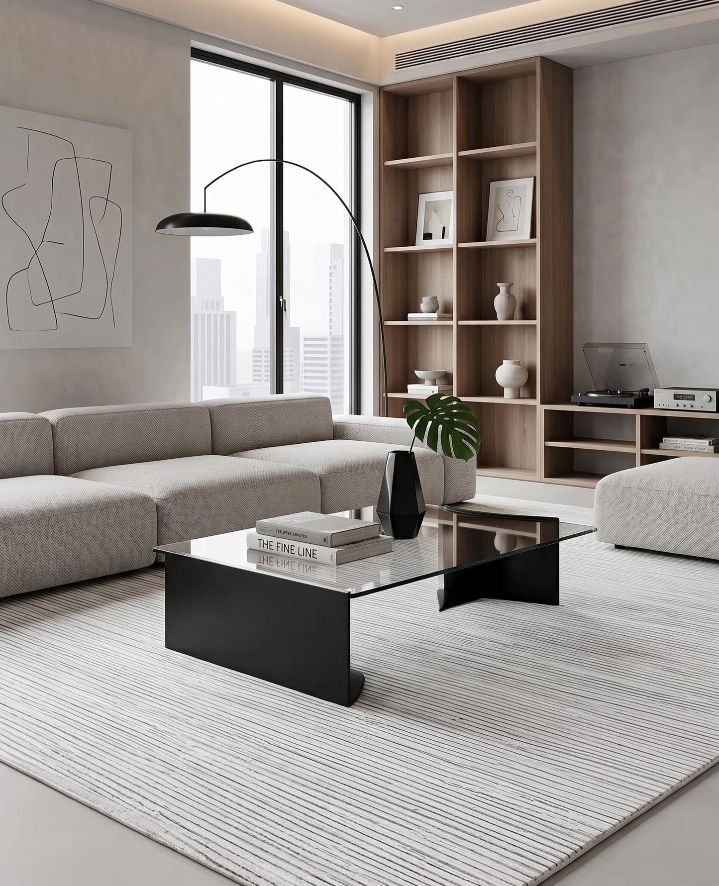 Nova 1123 Gri Yumuşak Dokulu, Modern Desenli Şık Makine Halısı