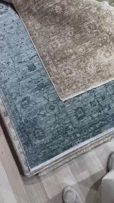JM 01 BEIGE  - AJMER - Özel Yumuşak Tuşeli Tonsürton Vintage Makine Halısı