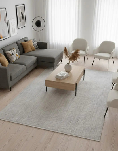 KOZA RUST A1232D Gri Modern Viskon Halı – Degrade Renk Geçişli Yumuşak Salon Halısı